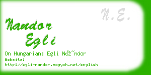 nandor egli business card